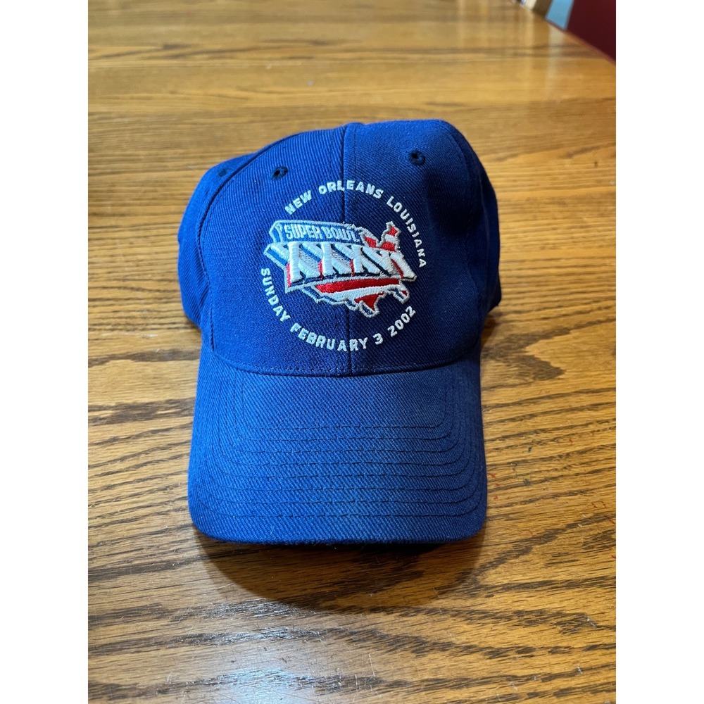 Super Bowl XXXVI Hat New Orleans Louisiana February 3 2002‎ Cap Blue